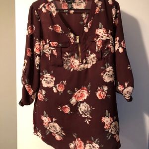 Rue 21 flower blouse